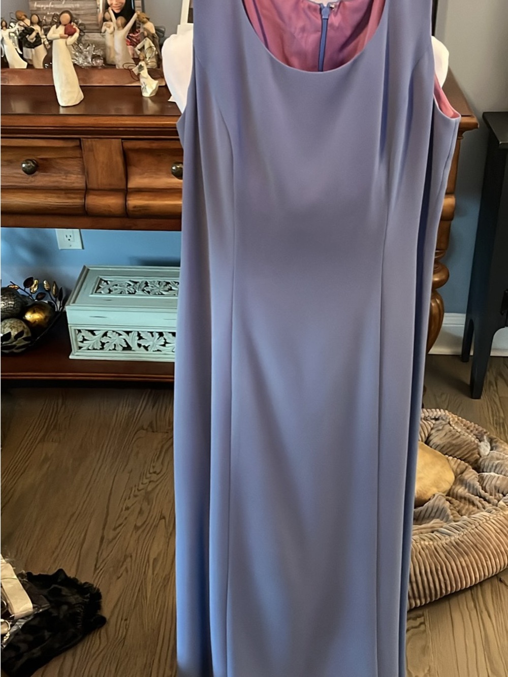 Source Unknown Lavender Sleeveless Maxi Dress with Pink Lining